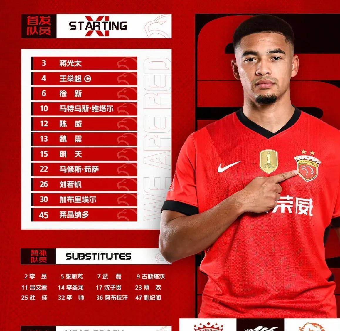 关于上港狂胜九人鲁能，领跑中超积分榜的信息